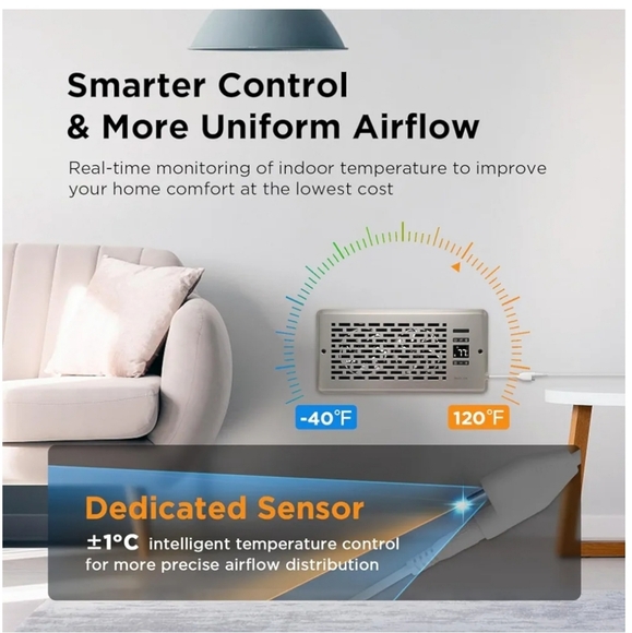 New Sanycasa Quiet Register Booster Fan Manhattan 4"X10" Satin Nickel NWT &  Box - Picture 7 of 13